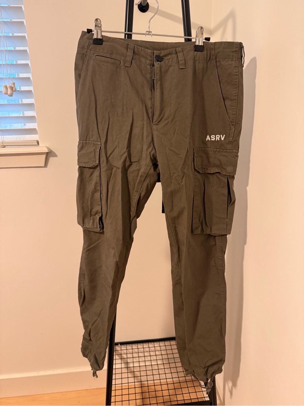 ASRV Men 0584 Weather-Ready Technical Cargo Pants in a green